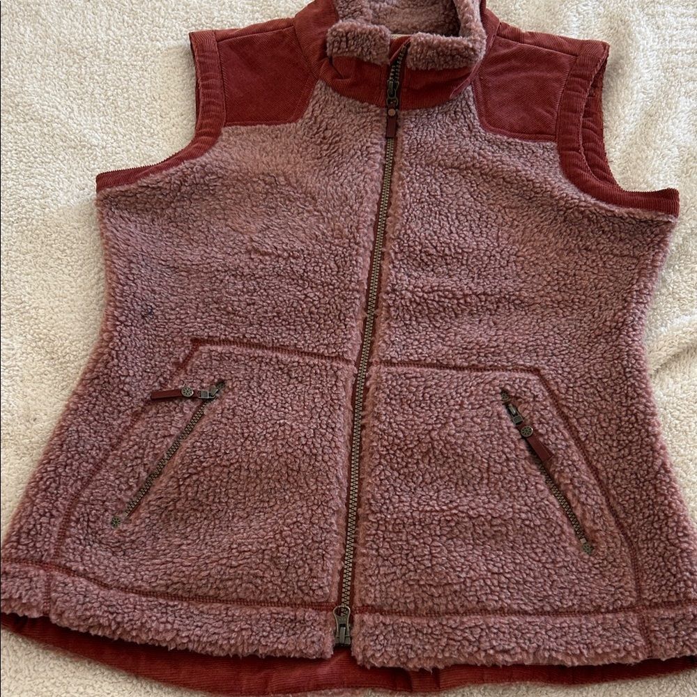Royal Robbins Dusty Rose Sherpa Zip Vest size medium